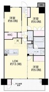 ブランシエラ岡山 3LDKの間取り