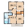 フォレスト・ヴィラＢ 3DKの間取り
