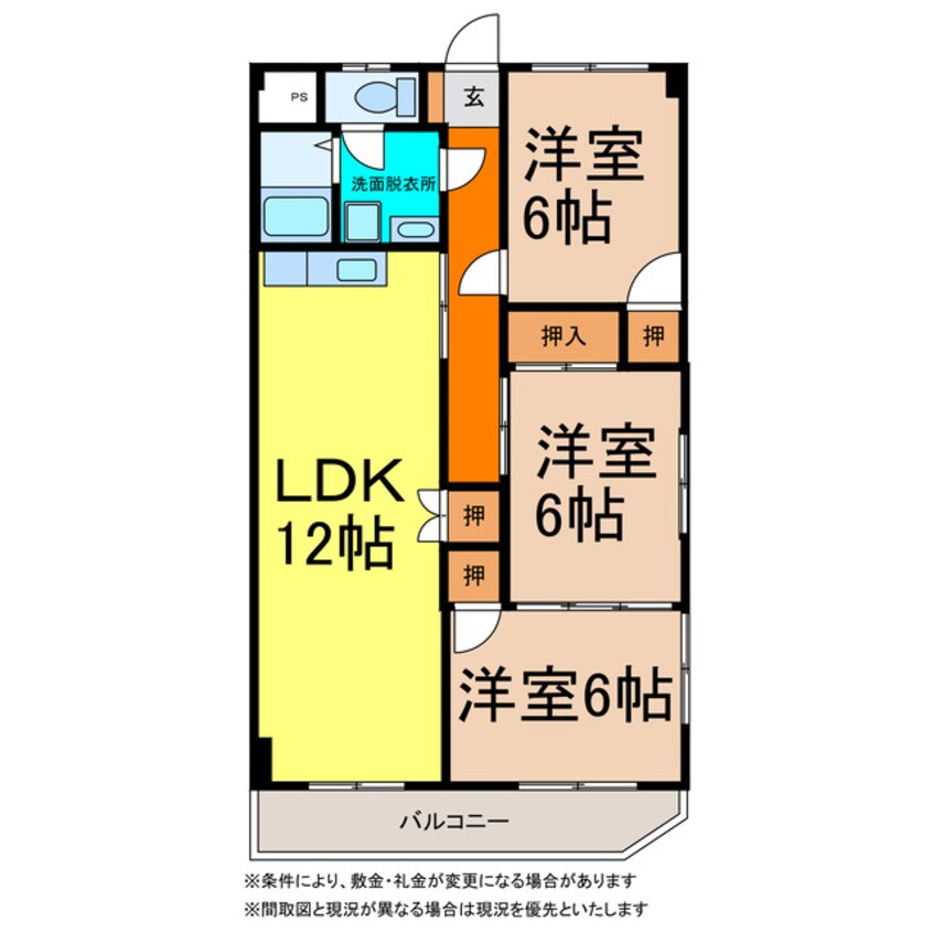 間取図 メゾン弁財天