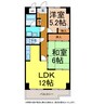 スカール喜多川　Ａ棟 2LDKの間取り