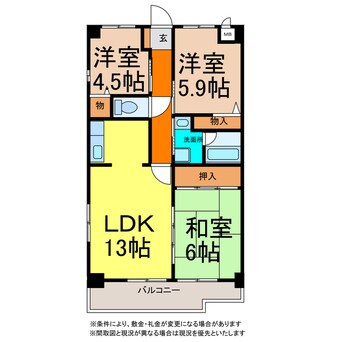 間取図 スカール喜多川　Ｂ棟