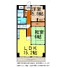 スカール喜多川　Ｂ棟 2LDKの間取り