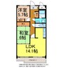 スカール西条 2LDKの間取り