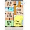 フィネス御殿前通り 4LDKの間取り
