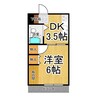 御所ハイツ 1DKの間取り