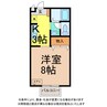 リッツハウス三番館 1Kの間取り