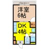 パンデュール弁財天 1DKの間取り