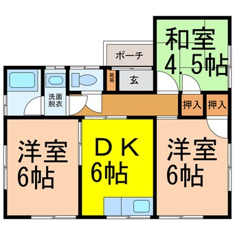 間取図 田中借家（新堀）