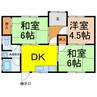 青野借家 3DKの間取り