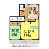 フィネス陣屋西 2LDKの間取り