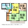 ベルメゾン松本Ｂ棟 3DKの間取り