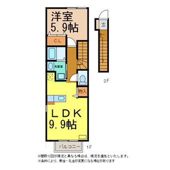 間取図 パステーク古川Ａ・Ｂ