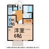 富久屋ハイツ２ 1DKの間取り