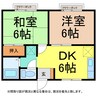 ストリーム西条 2DKの間取り