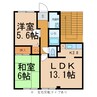 フォブール古川 2LDKの間取り