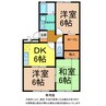 レジデンス・タケカタ 3DKの間取り
