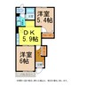 エルグランドⅡ 2DKの間取り