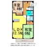 フォブール喜多町 2LDKの間取り