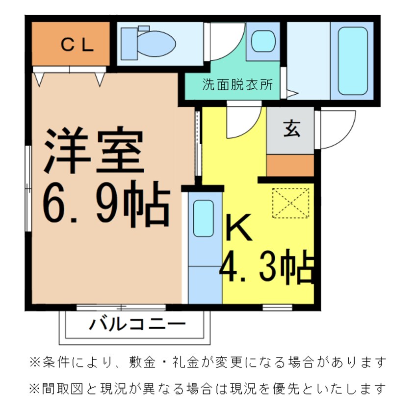 間取図 グリシーヌメゾン・ＭＫ