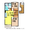 ラフレシールⅡ 2LDKの間取り