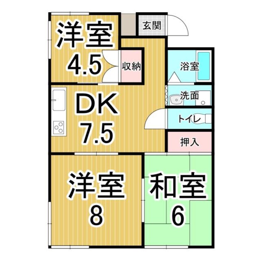 間取図 コーポ栄寿（第一）