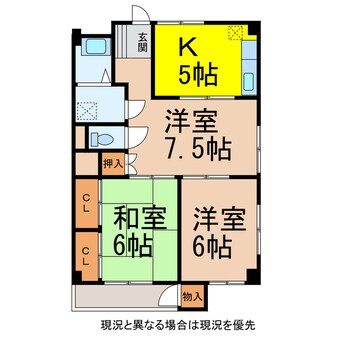 間取図 コーポ栄寿（第一）