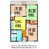 渡辺マンション 3DKの間取り