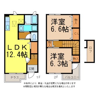 間取図 ヴィレッジ・ジュークＦ