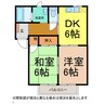 フレグランス喜多川 2DKの間取り