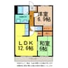 フレスコマンション 2LDKの間取り