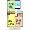 富久屋ハイツ１ 2DKの間取り