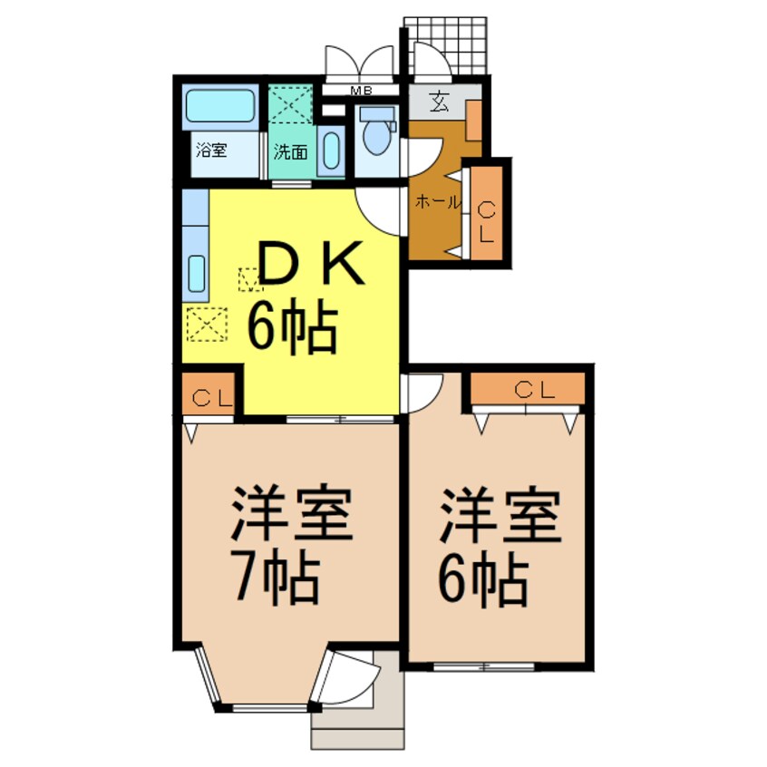 間取図 メゾンドカルムＤ