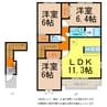 メゾンドカルムＥ 3LDKの間取り