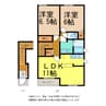 ミカドインＦＵＲＵＫＡＷＡ 2LDKの間取り
