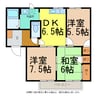 フレグランス春日 3DKの間取り
