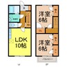 グリーンコート 2LDKの間取り