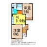 グランツ・雅　Ａ 2Kの間取り