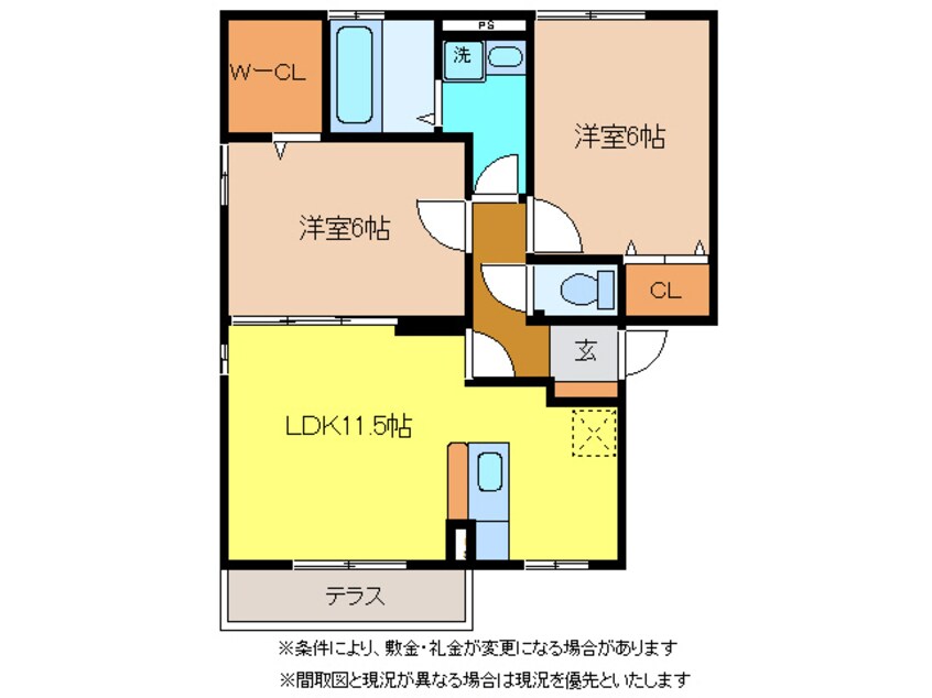 間取図 ラフィーネ　イースト棟