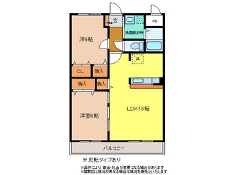 間取図 パレロワイヤル小松町