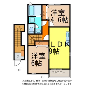 間取図 ハイツ　バラノキ３７３