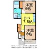 エルミタージュ　Ａ・Ｂ 2DKの間取り