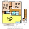 グランソレーユ 2LDKの間取り