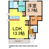 メゾン神拝吉原 1LDKの間取り