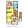フィオーレⅡ 2LDKの間取り