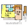 グレイス横黒 1LDKの間取り