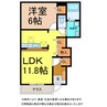 ラフレシールⅢ 1LDKの間取り