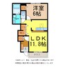 ラフレシールⅢ 1LDKの間取り