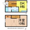 リアンボヌール 1DKの間取り