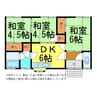 わかくさグリーンハイツ(平家） 3DKの間取り