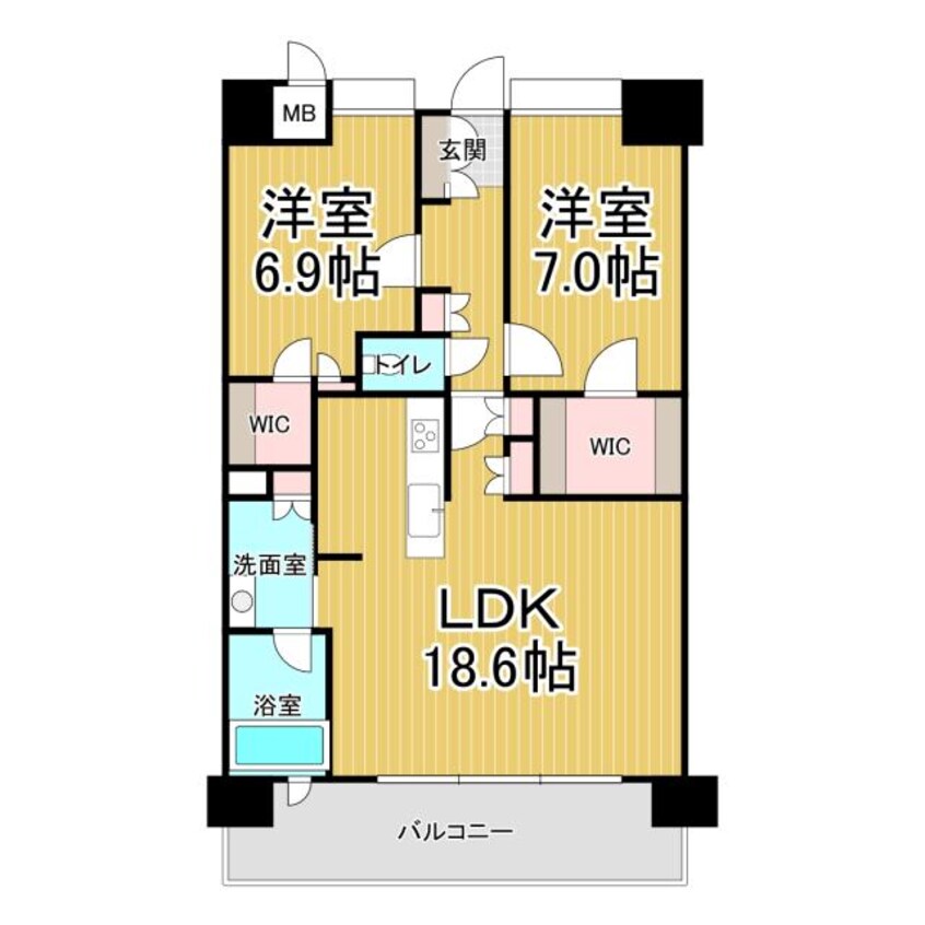 間取図 ポレスター神拝アクアステージ